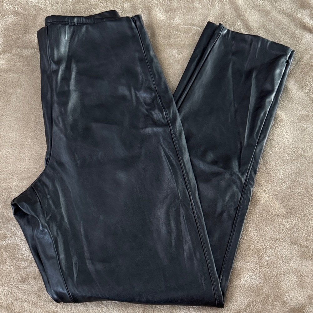 Old Navy Black Faux Leather High-Rise Skinny Leggings